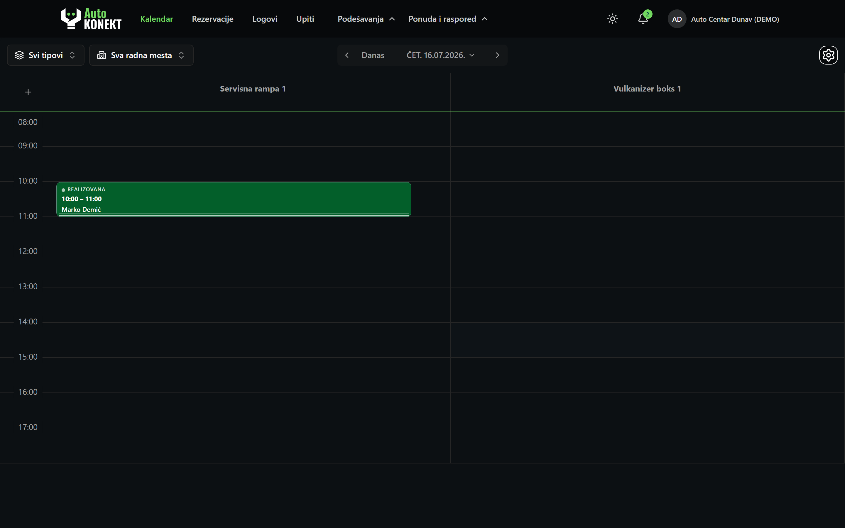 Partner dashboard